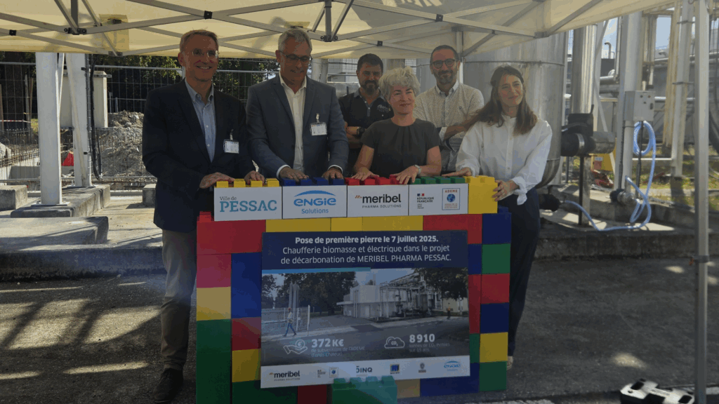 Pose de la première pierre : début du chantier de la chaufferie biomasse à Pessac MAS BTP